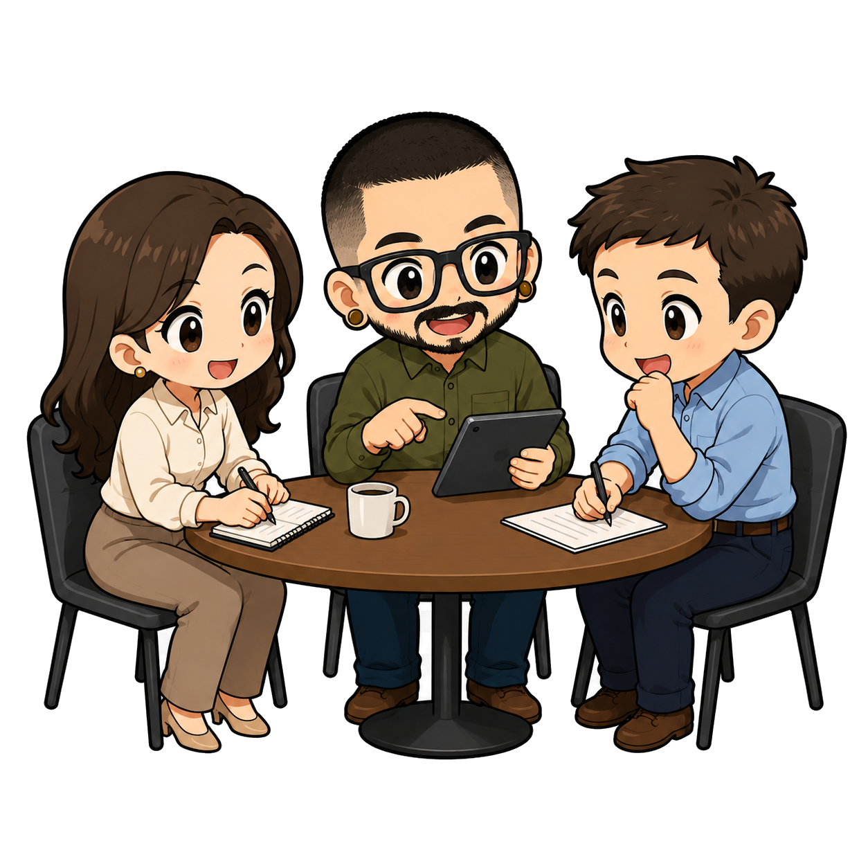 Professional collaboration illustration